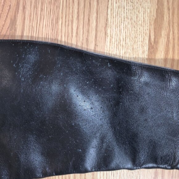 Tall Black Boots Size 38 with Zipper on Back - Picture 3 of 3